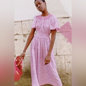 Pink city prints dress